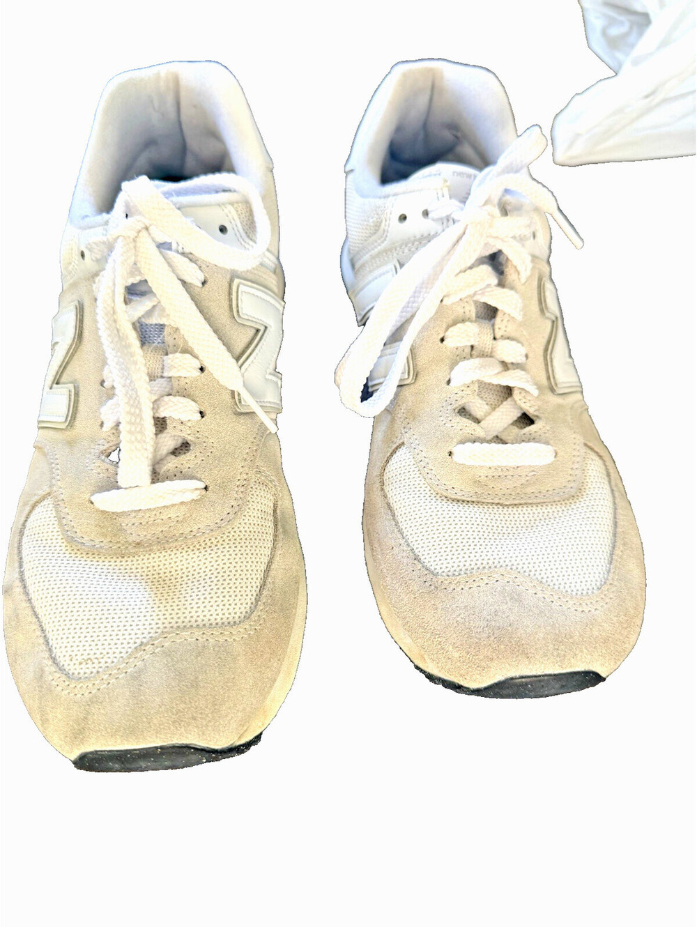 Womens New Balance 574 Core Cream Off white White Running Shoes Size 11